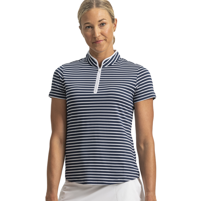 Zip Front Stripe Women - Navy / White