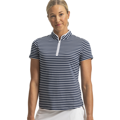 Zip Front Stripe Women - Navy / White
